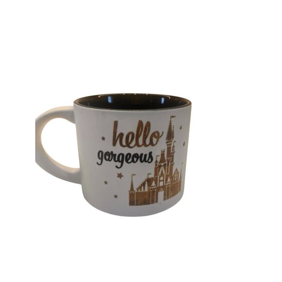 Disney Hello Gorgeous 14 Oz Coffee Mug Featuring Cinderella's Castle - Picture 2 of 3